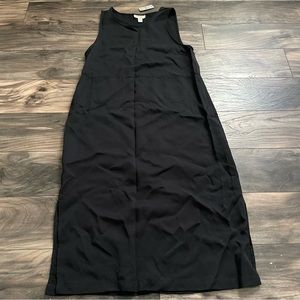 Talbots black sleeveless midi dress size SP